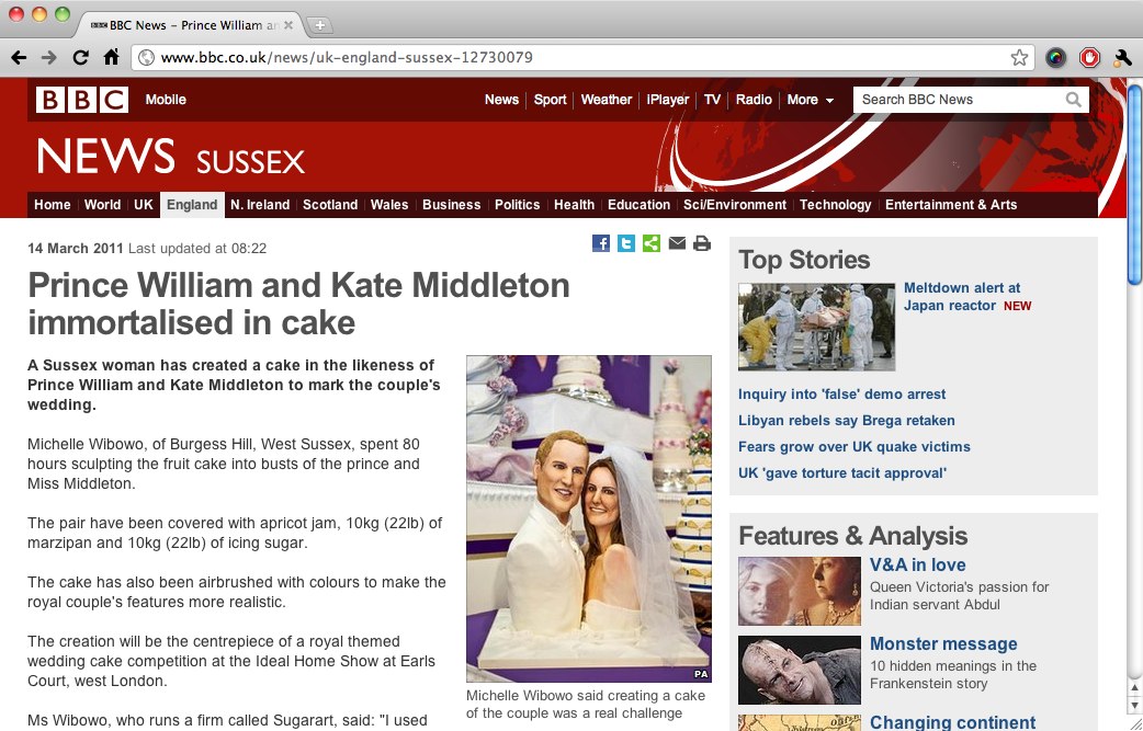 william and kate wedding cake topper. BBC - Prince William and Kate