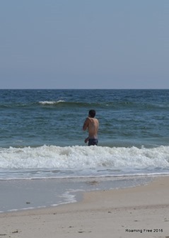 Bryce decided to try the water