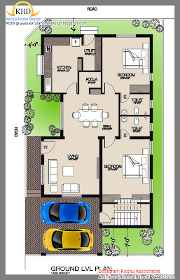 Square House Plans on 137 Square Meter  1480 Sq  Ft Single Floor House Plan Elevation