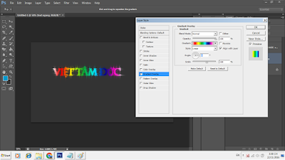 Cách tạo chữ nhiều màu Photoshop