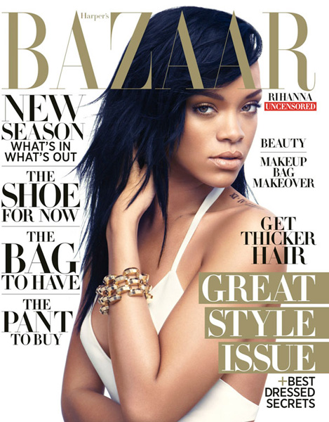 Rihanna Covers Harpers Bazaar August 2012