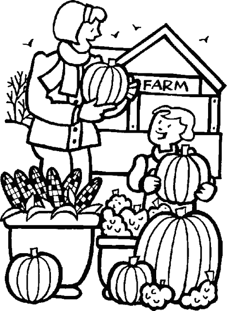 Fall coloring page 