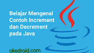 Belajar Mengenal Contoh Increment dan Decrement pada Java