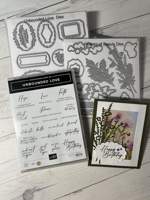 Stampin' Up! stamps dies and papers used to create Unbounded Beauty Suite Collection Greeting Cards