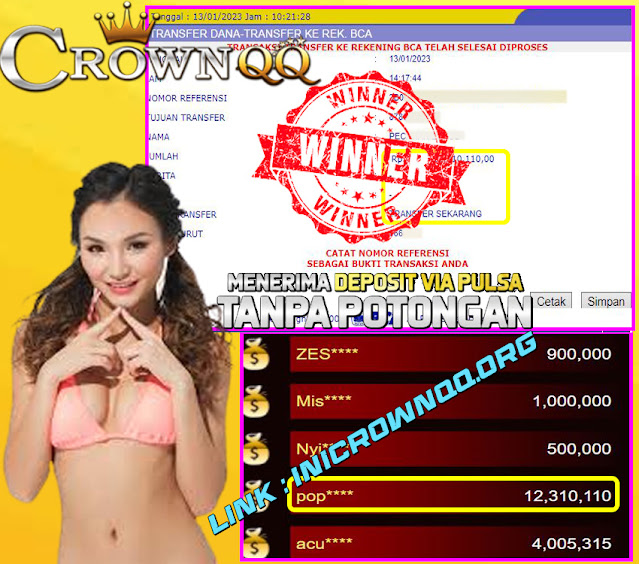 CrownQQ Agen DominoQQ BandarQ dan Domino99 Online Terbesar