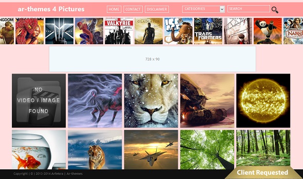 ar-themes 4 Pictures Blogger Template Preview