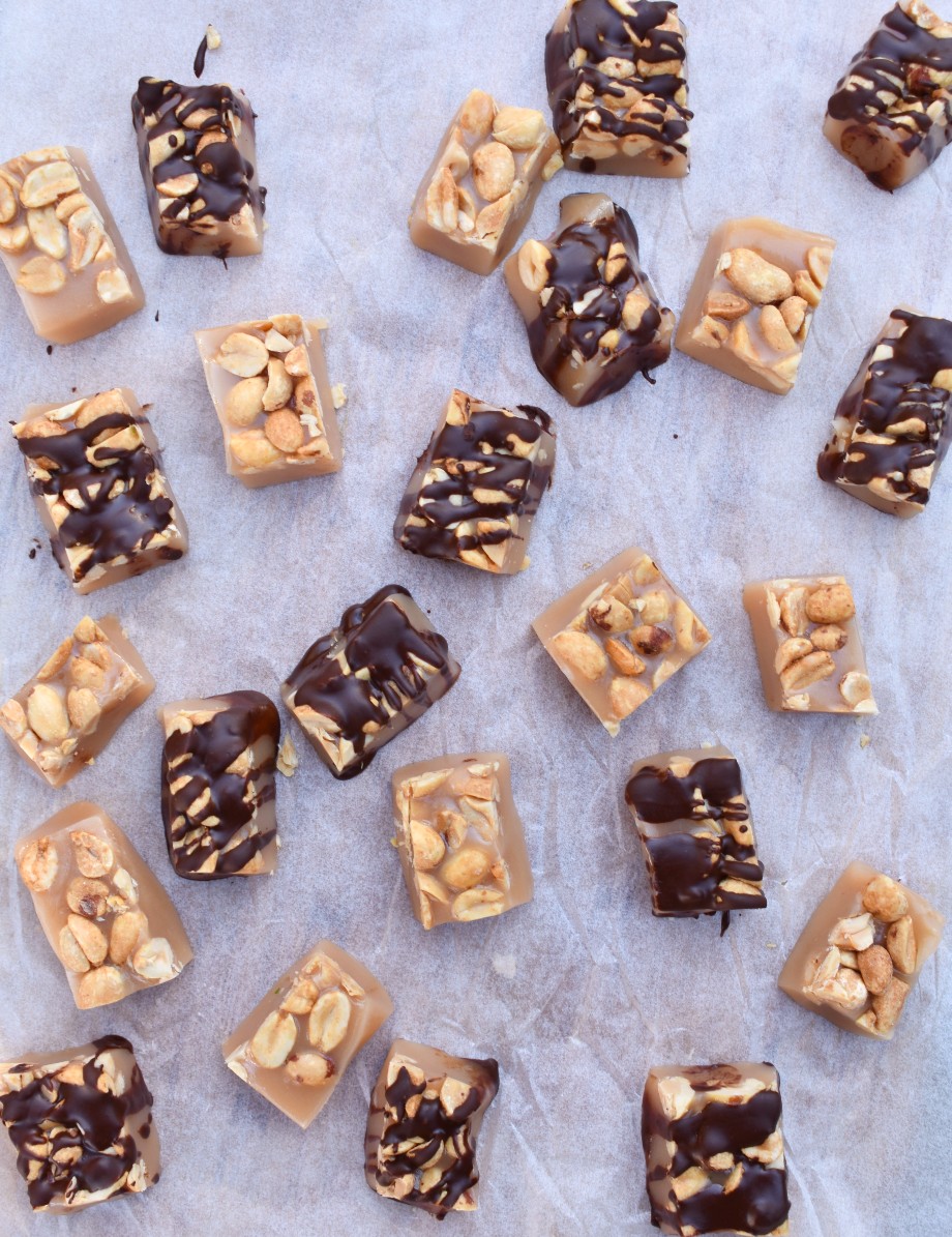 Chocolate Caramels with Peanuts