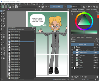 Comic Creation tools in Krita.