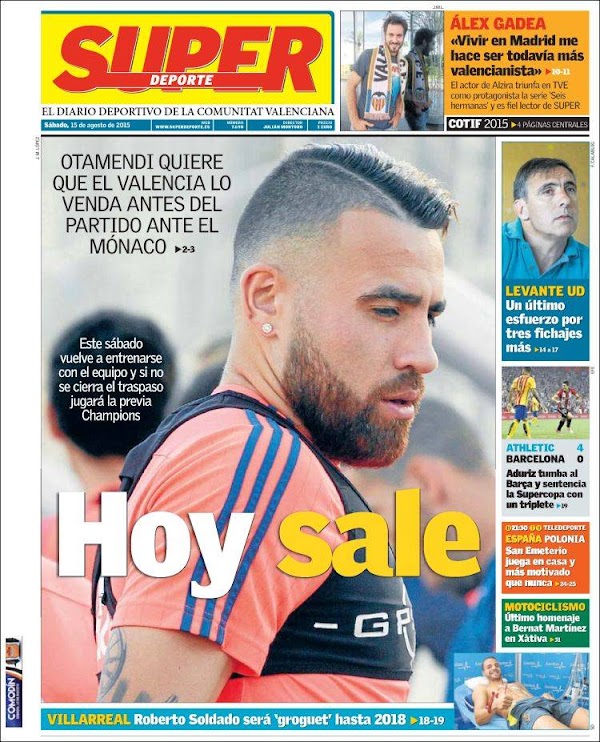 Valencia, Superdeporte: "Hoy sale" Valencia, Superdeporte: "Hoy sale"