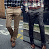 Men's Casual Straight Solid Color Trousers Pants
