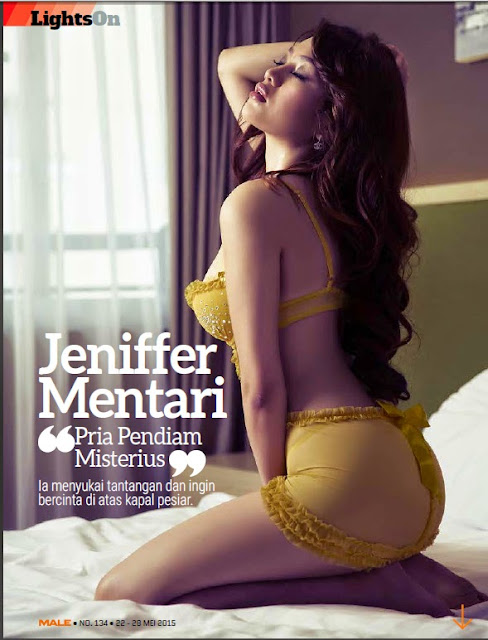 Hot Pictures Jeniffer Mentari in Yellow Lingerie