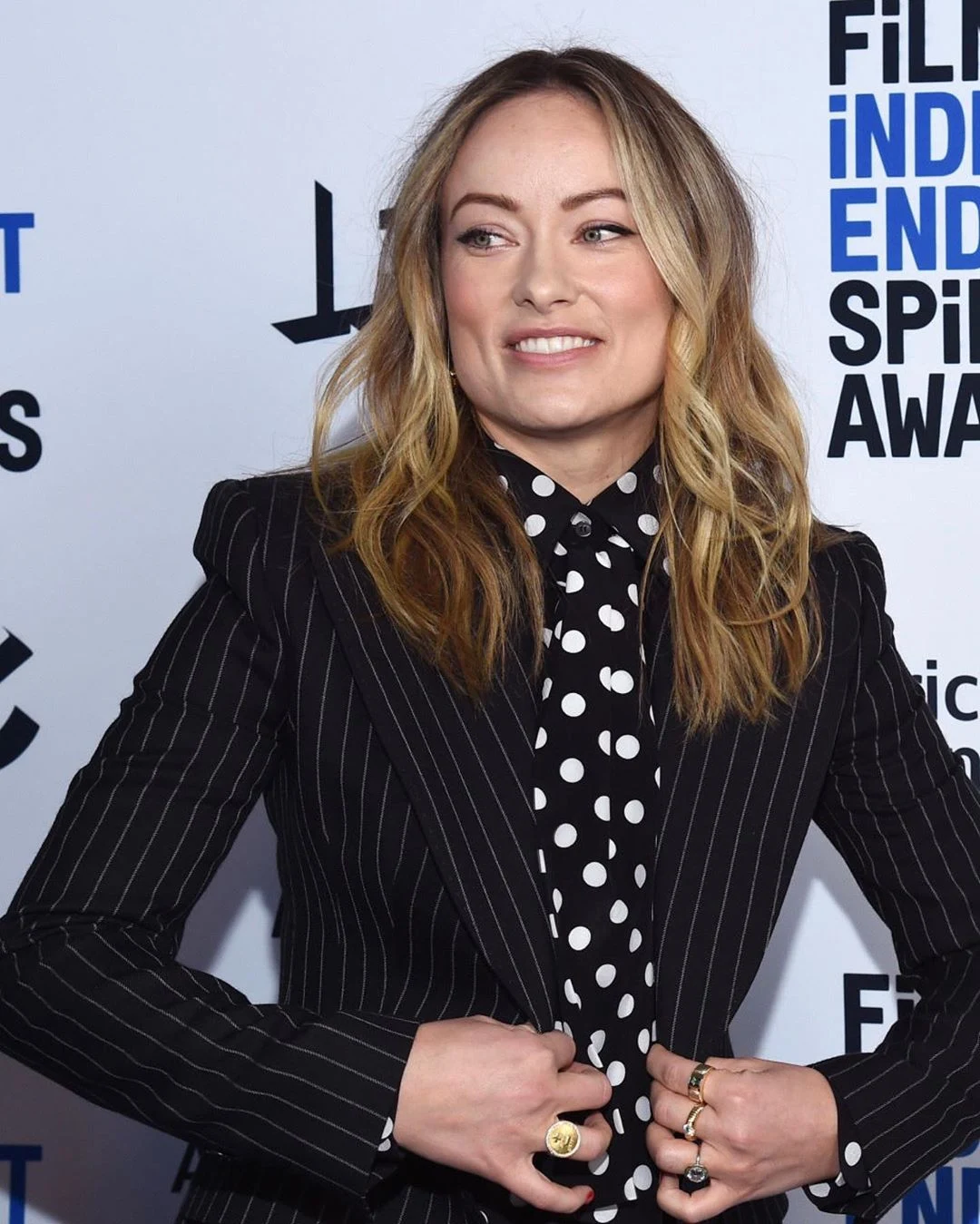 Olivia Wilde wows in pinstripe suit at Film Independent Spirit Awards Brunch