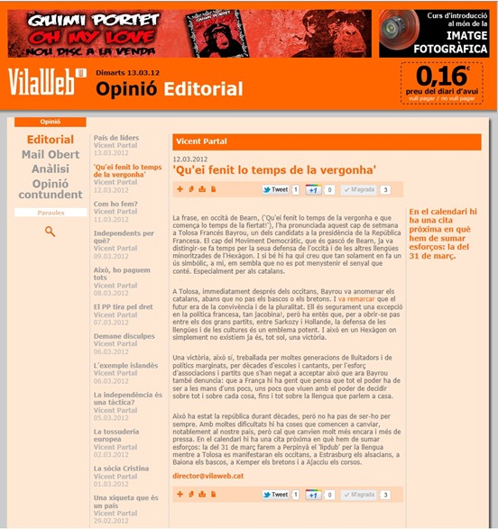 vicent partal editorial Bayrou