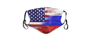 Russia and USA Flags Face Mask