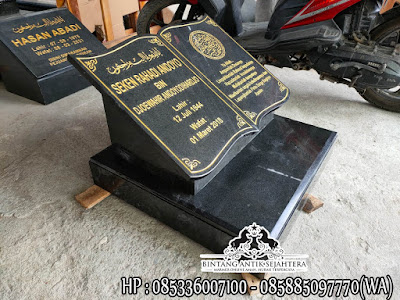 Jual Kepala Batu Nisan, Nisan Marmer Hitam, Nisan Batu Granit