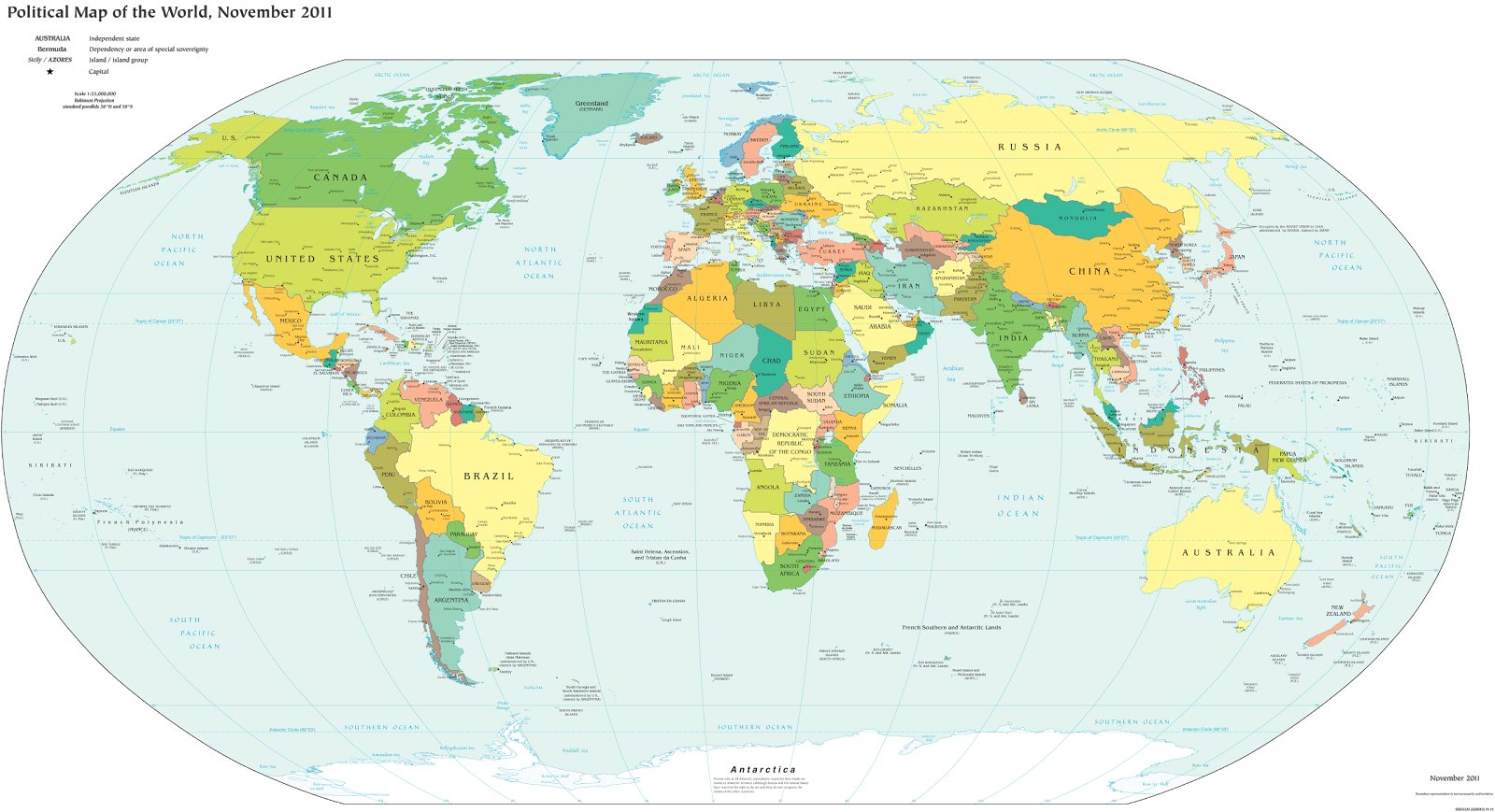 Map Of The World Hnga Map Lies Map of the world's countries according to the U.S. Central Intelligence Agency