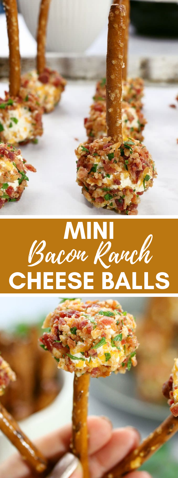 MINI BACON RANCH CHEESE BALL RECIPE #appetizer #brunch