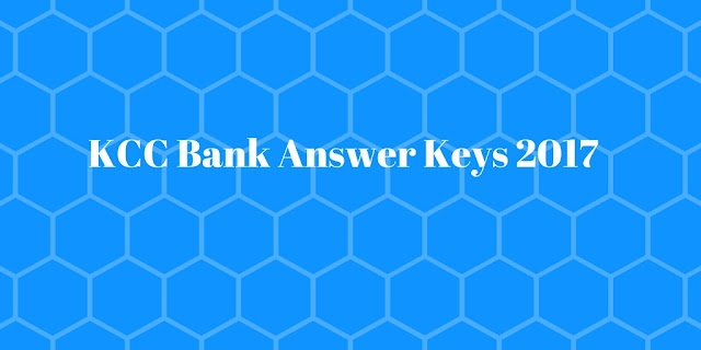 kcc bank answer keys 2017