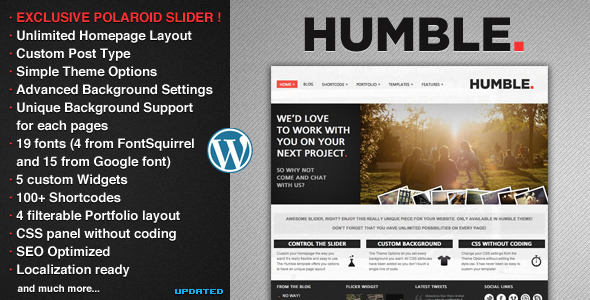 Humble Wordpress Theme Free Download.