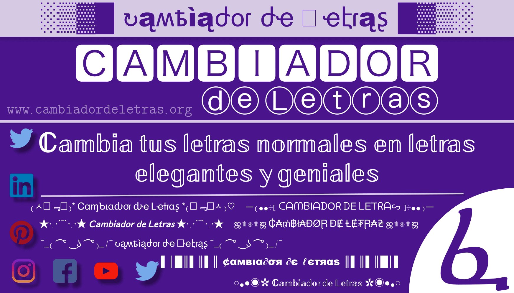 Cambiador de Letras Cambiador de Letras