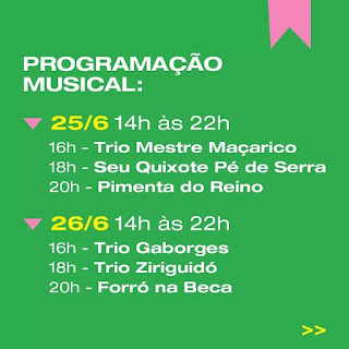 Programação do Arraiá do Sesc 2022 Teresópolis