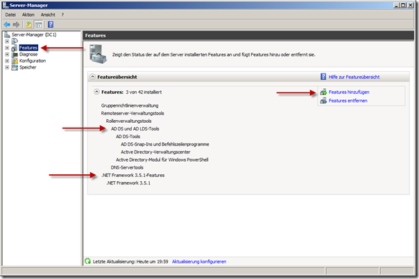 Servermanager-Features