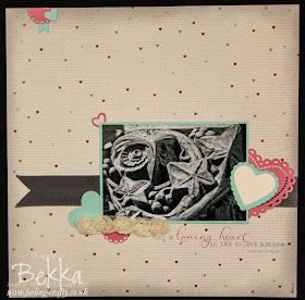 More Amore Scrapbook Page by Stampin' Up! Demonstrator Bekka Prideaux - check out her Scrapbook Pages every Saturday