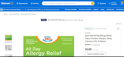 Spirit 360 All Day Allergy Relief, Indoor/Outdoor Allergies, 10mg Cetirizine HCl, 14 Tablets	G10