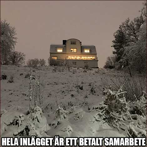 Snö Backe Hus Julbelysning