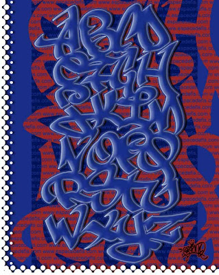 New-Graffiti-alphabet-Tag-Blue-colour