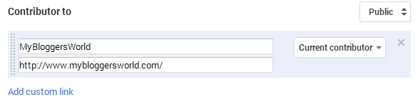 add contributors google+ add custom link