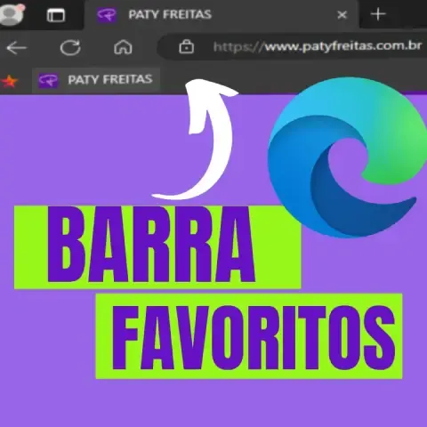 barra favoritos no edge @patyfreitasbr