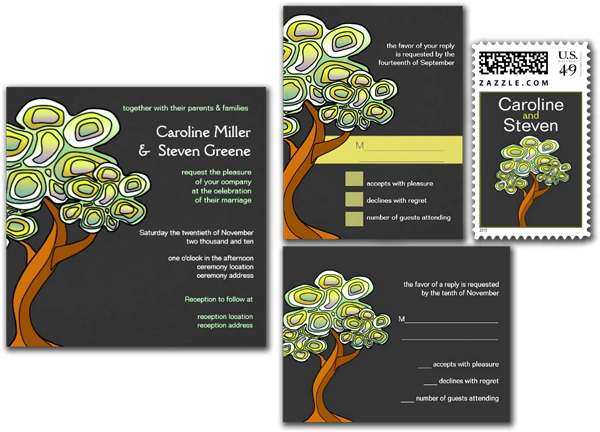  Eco Tree of Life Green Wedding Invitation