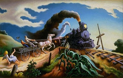  Thomas Hart Benton - Wreck of the Ole 97 Train - 1943    