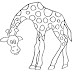 Desenho de girafa para colorir. Animais