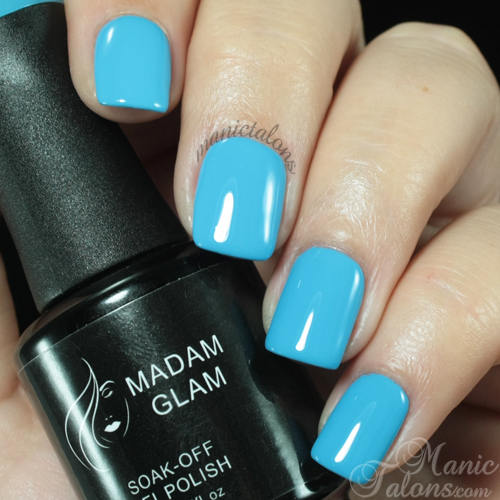 Madam Glam Gel Polish Aqua Blue Swatch