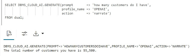 Introducing Select AI - Natural Language to SQL Generation on Autonomous Database