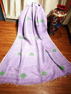 heart print linen sarees 