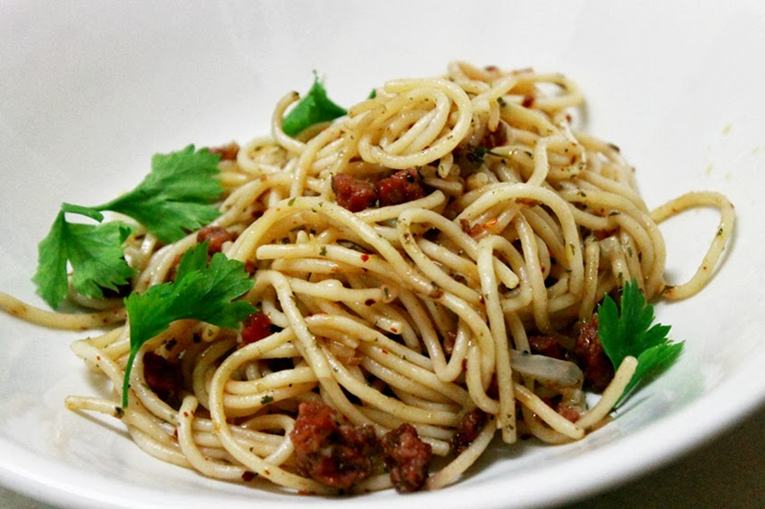 Catatan harian dunia masakan: spaghetti goreng pedas