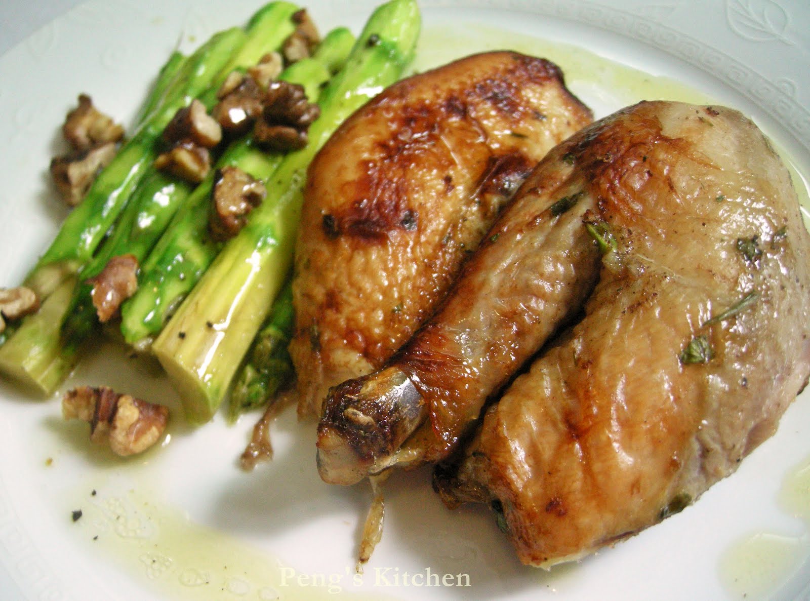 Peng's Kitchen: Roasted Coriander Chicken with Baked Asparagus ...