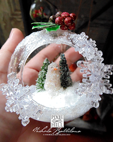 Winter wonderland bauble with handmade snowman - Nichola Battilana