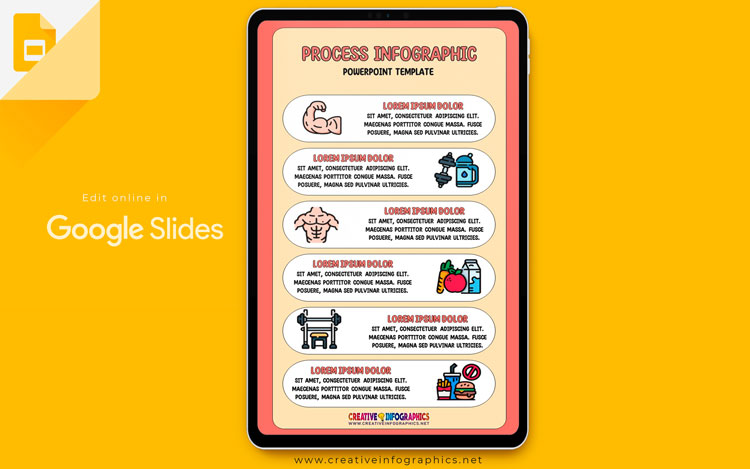 Process infographic template with minimalist design