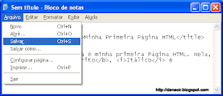 Salvando uma página HTML