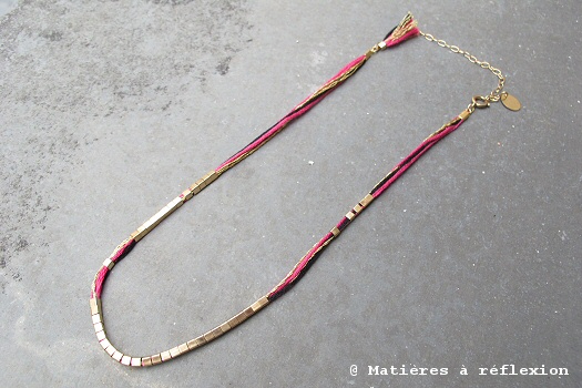 Collier éclat Médecine Douce rose