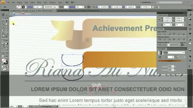 AdobeMasters.blogspot.com - Download Free Template Sertifikat Emas - Hijau Elegant _ Blog Panduan Adobe Suite