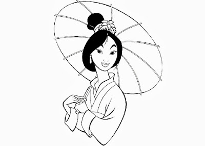 Desenhos para Colorir da Mulan – Imagens para imprimir Disney
