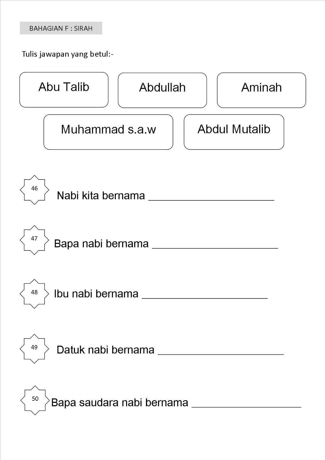 Contoh Soalan Pendidikan Islam Tahun 2 Akhir Tahun - U Soalan