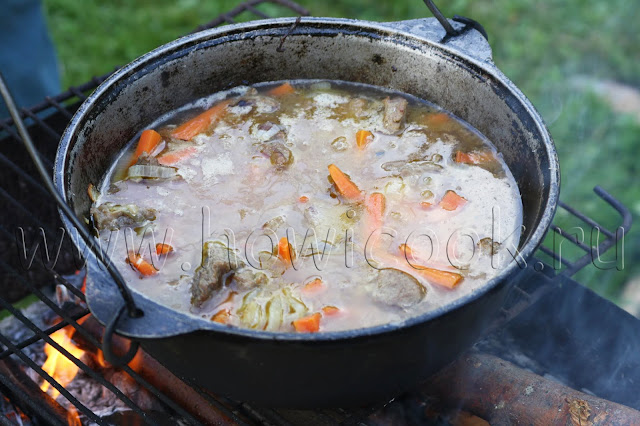 рецепт плова на костре с пошаговыми фото