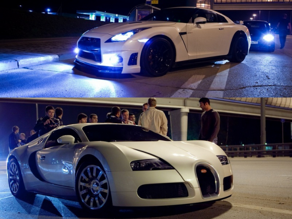 Bugatti Veyron Vs Nissan Gt-R