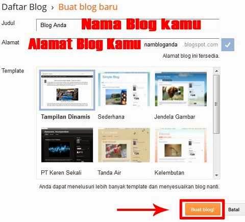 cara membuat blog